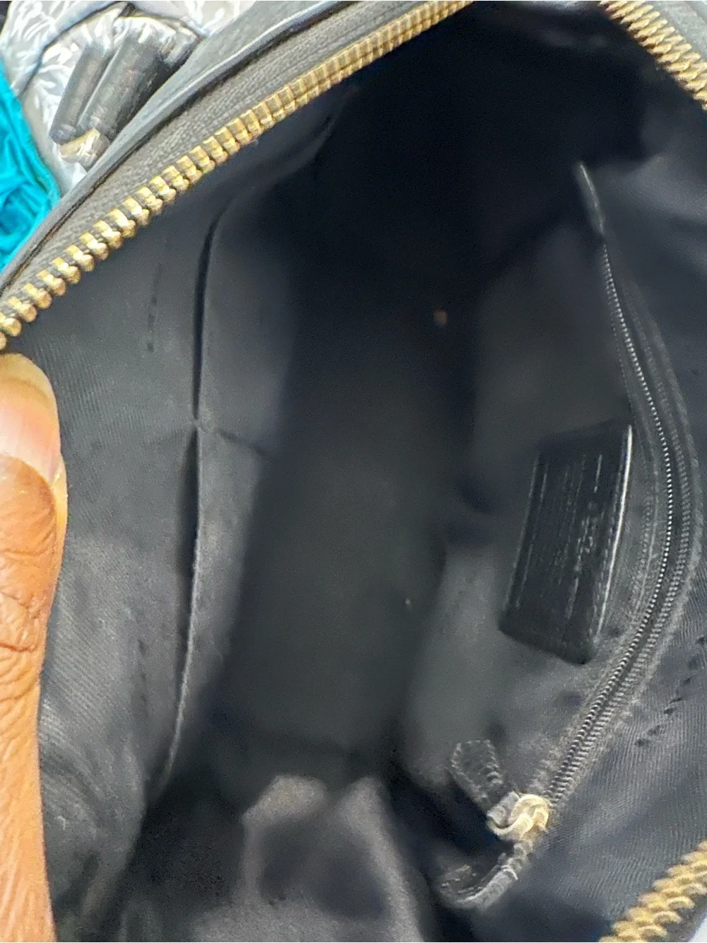 Coach Black Pebbled Leather Satchel with Gold Hardware